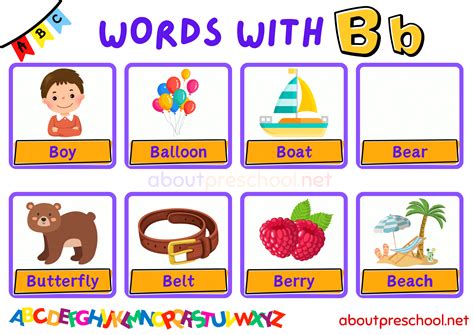 Words That Begin With B Archives About Preschool