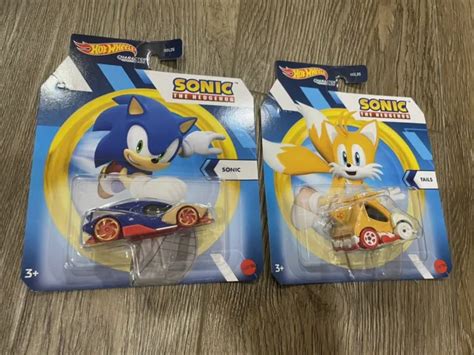 Hot Wheels Sonic The Hedgehog Character Car Set Of 2 With Tails New 24 95 Picclick