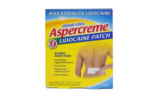 Aspercreme With Lidocaine Odor Free 5 Patches Pharmamaxonline