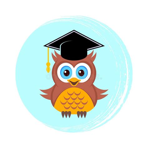 Cute Owl With Graduation Hat Stock Vector Image 70444234