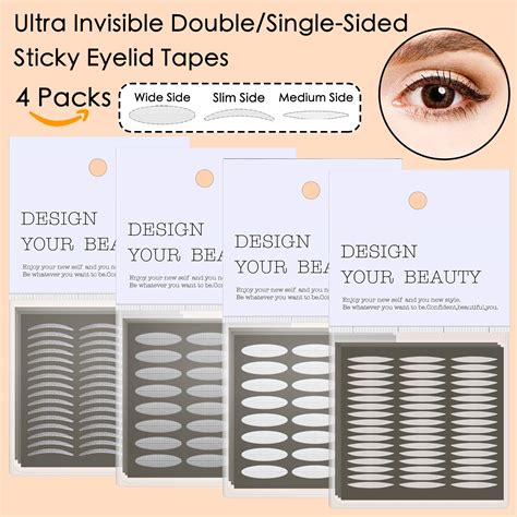 Buy 4 Pack960pcs Natural Invisible Singledouble Side Eyelid Tapes