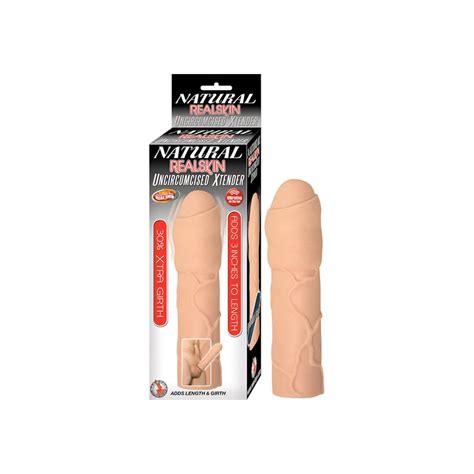 Natural Realskin Uncircumcised Xtender Vibrating Beige