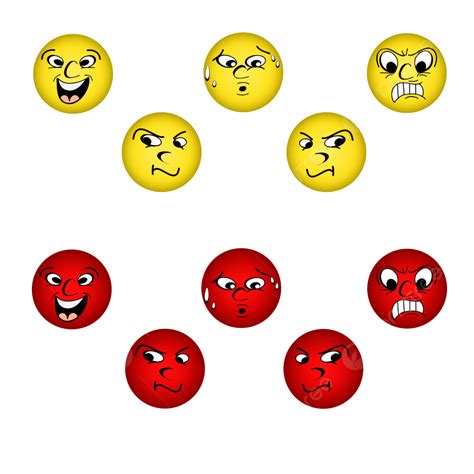 Fondo Transparente De Emojis De Múltiples Expresiones Png Emoticonos