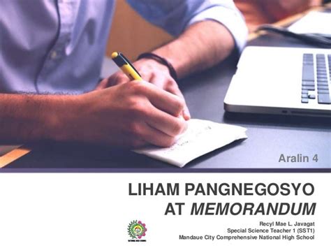 Aralin 4 Liham Pangnegosyo And Memorandum