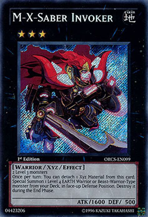 There are three different card types: M-X-Saber Invoker Order of Chaos Boosterserien Einzelkarten Yu-Gi-Oh! MAWO CARDS