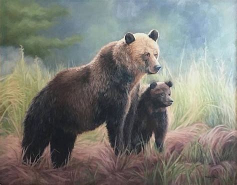 Grizzly Bear Bear Painting Bear Wildlife Art Bear Art Etsy Bear