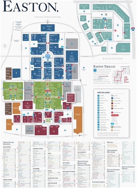 Map Of Easton Town Center Columbus Ohio Secretmuseum