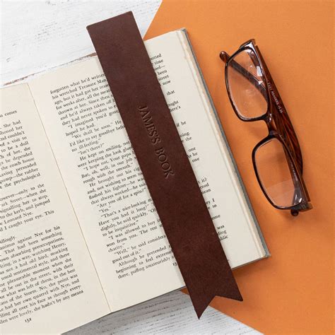 Personalised Leather Bookmark By Williams Handmade