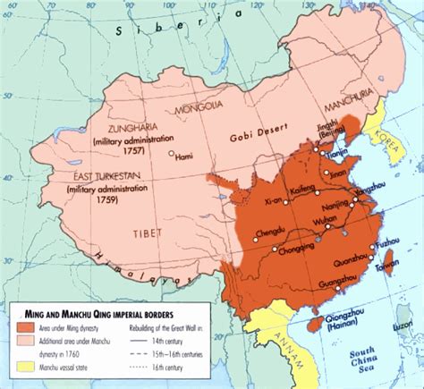 China History Maps 1644 1912 Qing Ching Manchu
