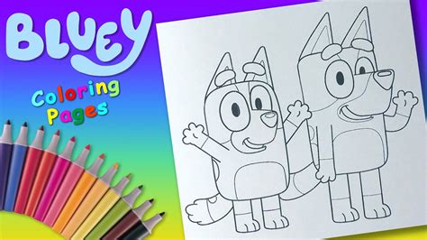 Disney Junior Bluey Coloring Book For Kids Bingo And Bluey Coloring