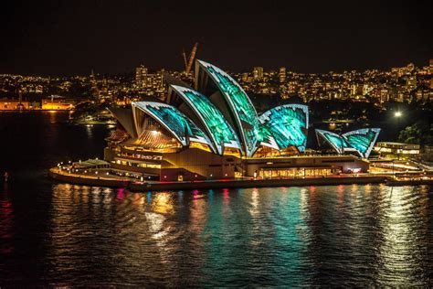 Download City Architecture Light Night Australia Sydney Man Made Sydney