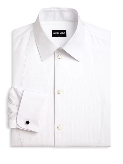 Lyst Giorgio Armani French Cuff Slim Fit Dress Shirt In White For Men