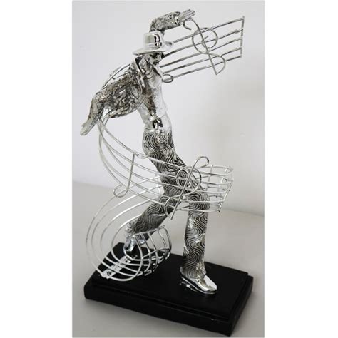 Male Dancer With Musical Note Sculpture Sale