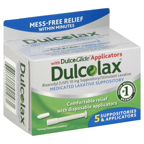 Dulcolax Medicated Laxative Suppositories 5 Ct Shipt