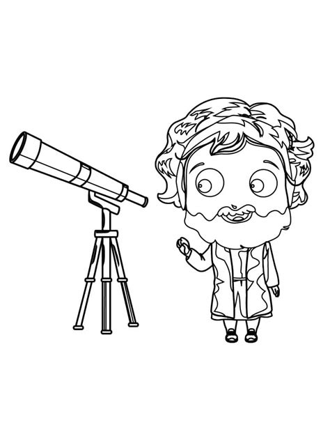 Imagenes Para Colorear De Galileo Galilei Sketch Coloring Page Porn