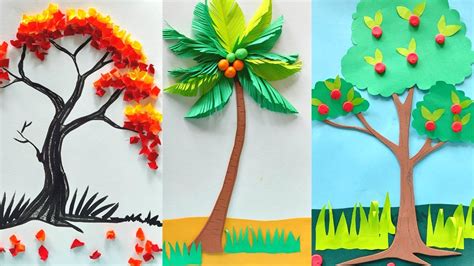 Diy Simple And Easy Paper Craft Trees How To Make Paper Tree