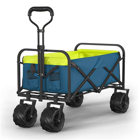 Knowlife Collapsible Wagon Beach Wagon With Big Wheels For Sand Beach