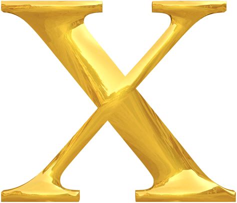 Gold Typography Letter X Transparent Png Stickpng