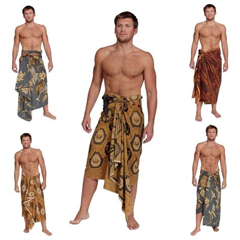 Traditional Indonesian Batik Style Fringeless Cotton Sarong Sarongs