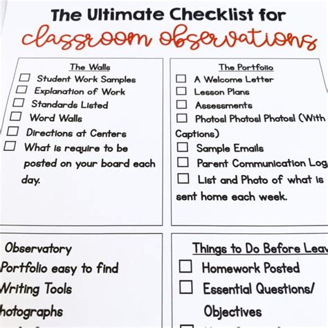The Observation Ready Classroom Tips For Classroom Observations