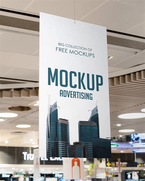 vertical advertising  supermarket mockup  mockup