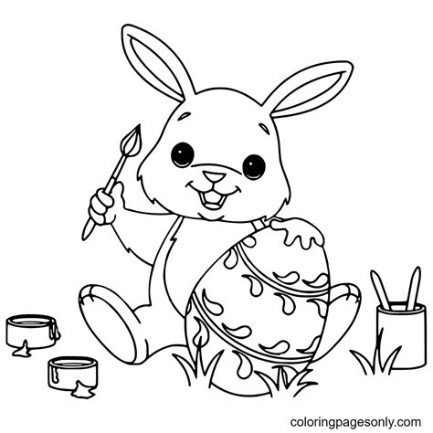 Little Easter Bunny Coloring Page Free Printable Coloring Pages