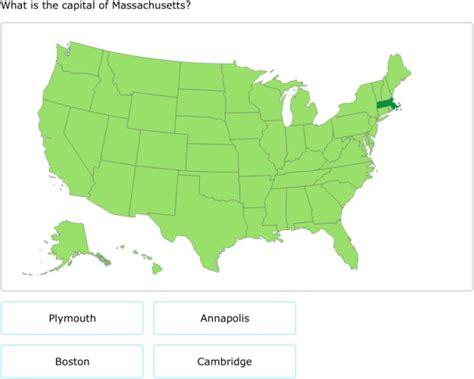 Ixl Identify State Capitals Of The Northeast 4th Grade Social Studies