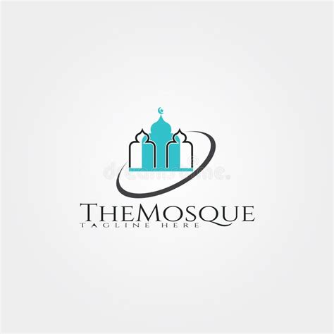 Mosque Icon Template Islamic Center Logoreligioncreative Vector