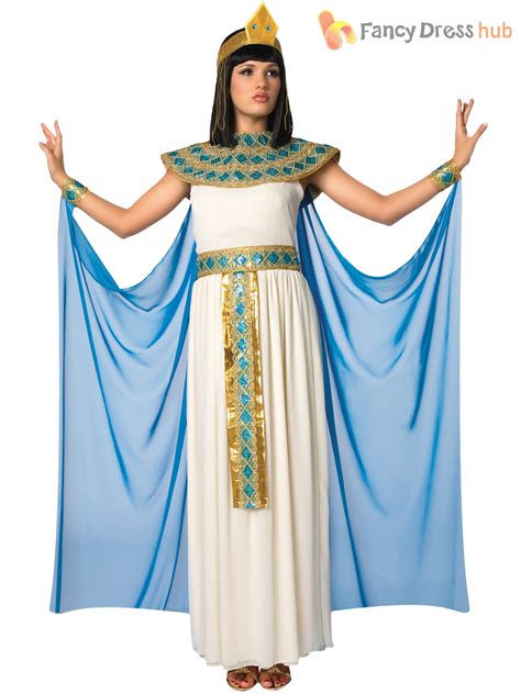 Ladies Cleopatra Costume Adults Egyptian Queen Fancy Dress Womens