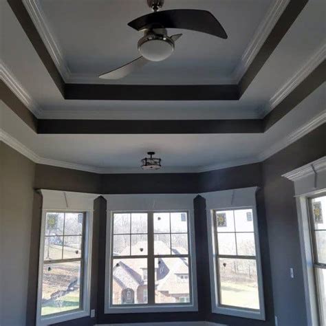 A tray ceiling can be simple or as ornate.adding a crown molding on inside of tray boarders gives classic elegance. Tray Ceiling With Crown Molding Pictures | www ...