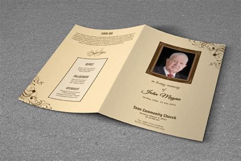 Simple Funeral Program Template T220 By Template Shop On Creative
