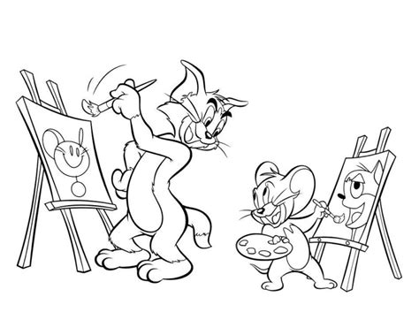 Desene Cu Tom Si Jerry De Colorat Imagini și Planșe De Colorat Cu Tom Si Jerry