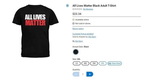 Walmart Para De Vender Camisetas Com A Frase All Lives Matter Após Críticas Metrópoles