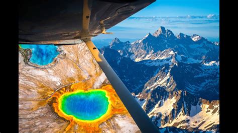 Scenic Flight Over The Tetons And Yellowstone Youtube