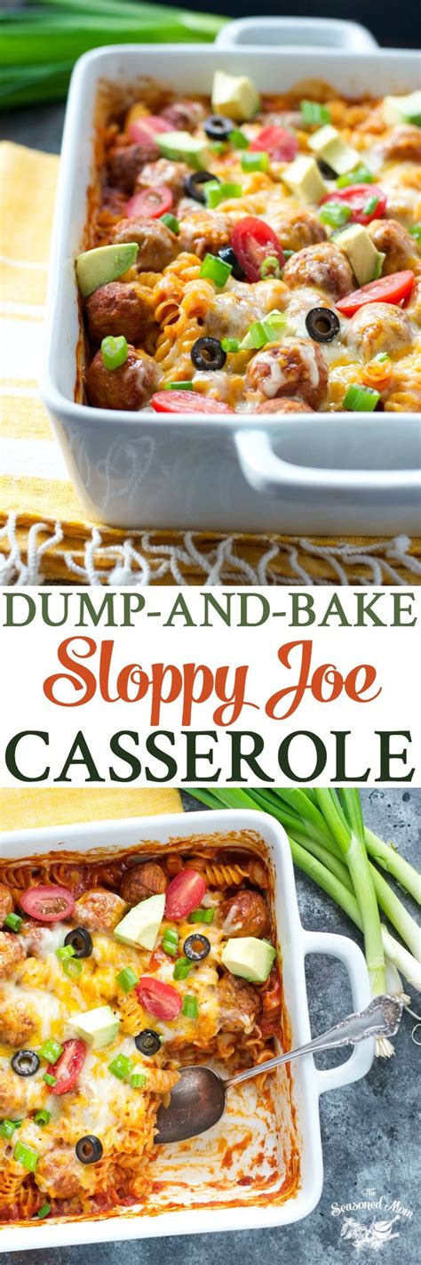 Dump And Bake Sloppy Joe Casserole The Seasoned Mom Recipe Sloppy Joe Casserole Recipes