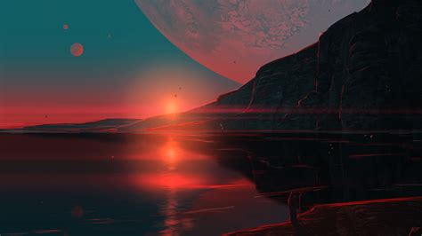 1920x1080 Resolution Another Planet Sunset 1080p Laptop Full Hd