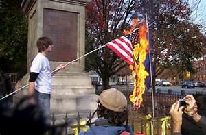 Image result for burning the American flag