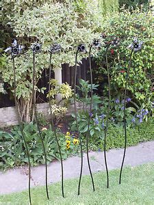 .ring metal plant support stakes bonsai support plant support rack backyard garden tool. 3 X HANDCRAFTED METAL DESIGNER GARDEN PLANT SUPPORT STAKES ...