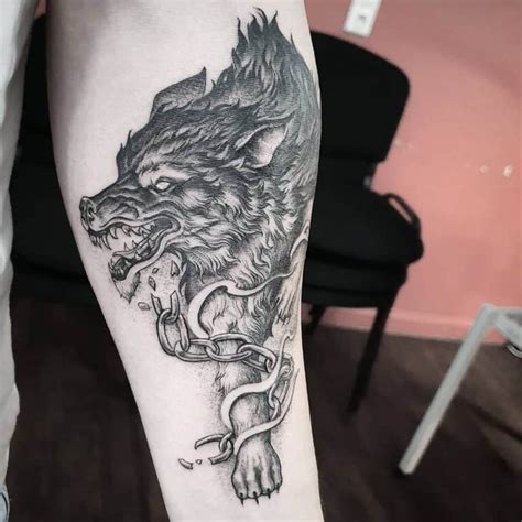 Top 55 Norse Wolf Tattoo Ideas [2021 Inspiration Guide]