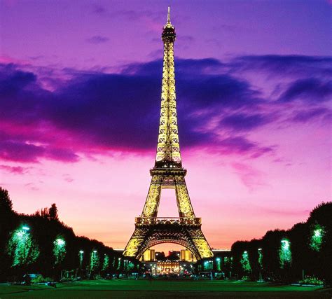 Beautiful Eiffel Tower At Night Wallpaper Hd Wallpaper