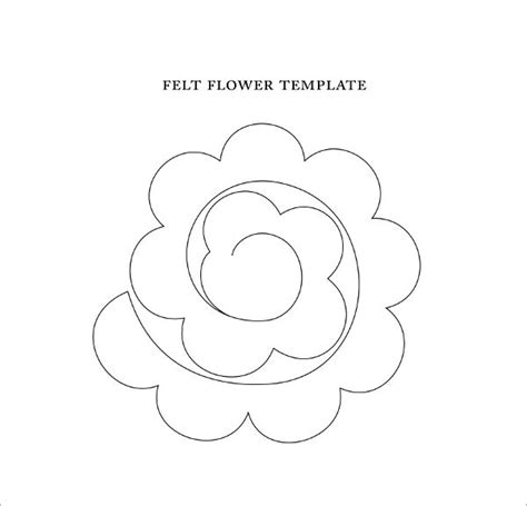 Template For Felt Flower Felt Flower Template Felt Flowers Patterns