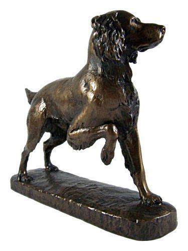 David Geenty Bronze Sculpture Springer Spaniel Dog Statue In Home