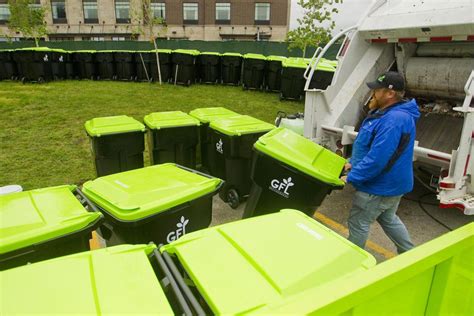 Single Trash Bins Produce Waste Recyclables From The National Cherry