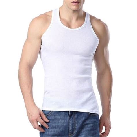 3 Packs Men 100 Cotton Ribbed Tank Top A Shirt Wife Beater Undershirts