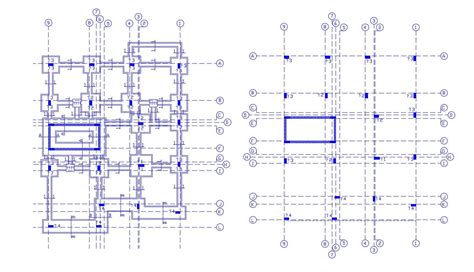 Building Foundation And Column Layout Plan Dwg File Cadbull Images And Photos Finder