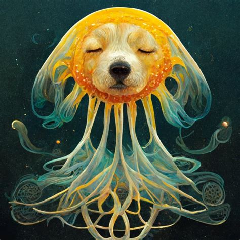 Dog Jellyfish Sun Harmony Midjourney Openart