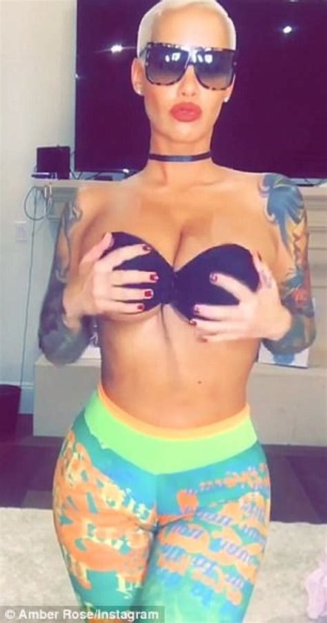 Amber Rose Displays Her Assets Donning A Strapless Backless Bra In A Racy Video Photos Images