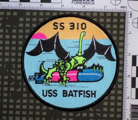 Us Navy Uss Batfish Ss 310 Submarine Embroidered Full Color Patch 895