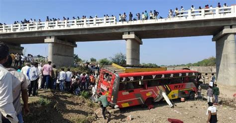 15 Dead 25 Injured After Bus Falls Off Bridge In Mps Khargone Ex