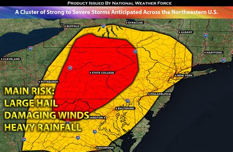A Cluster Of Strong To Severe Storms Anticipated Across The